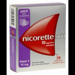 Nicoretteskin 10 mg/16 heures Boîte de 28 sachets