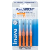 INAVA Brossettes interdentaires orange 1.2 mm espaces étroits pack de 4