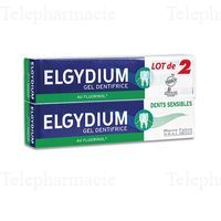 ELGYDIUM Dentifrice dents sensibles lot de 2 tubes de 75 ml