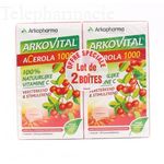 Acérola 1000 vitamine c naturelle lot de 2 boites de 30 comprimés à croquer Lot de 2 boîtes de 30 comprimés à croquer