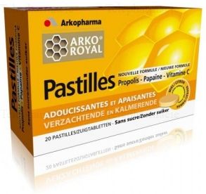 ARKOPHARMA Arkoroyal pastilles papaïne + propolis + vitamine C boîte de 20