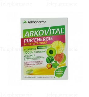 ARKOPHARMA Arkovital Pur'énergie multivitamines 30 comprimés