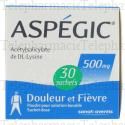 Aspégic 500 mg Boîte de 30 sachets-doses