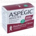 Aspégic adultes 1000 mg Boîte de 30 sachets-doses
