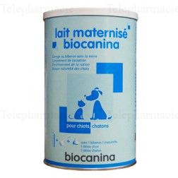 BIOCANINA Biocajunior lait maternisé boîte 400g + 1 biberon 80ml + 1 mesurette + 2 tétines chaton + 1 tétine chiot