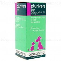 Plurivers sirop Chiens et Chats traitement infestions Fl 90ml