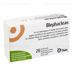 BLEPHACLEAN Compresses stériles imprégnées hygiène des paupières - Boîte de 20