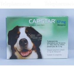 Capstar 57mg Anti-Puces Chiens de Plus de 11kg 6 comprimés