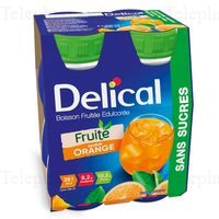 DELICAL Boisson Fruitée Saveur Orange 4x200ml