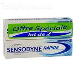 SENSODYNE Rapide et protection longue durée Lot de 2 tubes 75ml