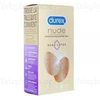 DUREX Nude Sans Latex - Sensation Peau Contre Peau 8 Préservatifs