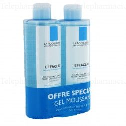 Effaclar Gel Moussant Purifiant Flacon Pompe Lot de 2 x 400ml