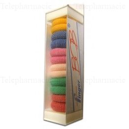 FINGER BOB Doigtiers bandages tissus colorés x6