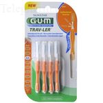 GUM Travler brossettes interdentaires n°1412 - 0.9mm x 4