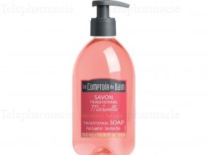 LE COMPTOIR DU BAIN Savon traditionnel de marseille au pamplemousse rose Flacon pompe 500ml