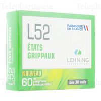 LEHNING L.52 Etats grippaux 60 comprimés