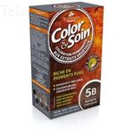 Color & soin n°5bB marron chocolat flacon 60ml de teinture + flacon 60ml de fixateur + un sachet 15ml de baume capillaire + gants