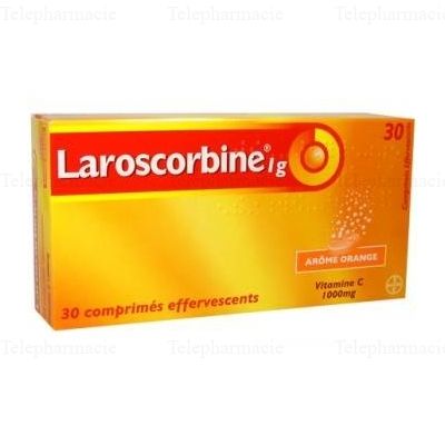 Laroscorbine 1g sans sucre effervescent 2 Tubes de 15 comprimés
