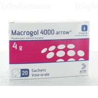 MACROGOL 4000 ARRW 4g Pdr sbuv en sach 20Sach