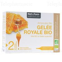 NAT & FORM Bio - Gelée Royale 1500mg 20 ampoules de 10ml