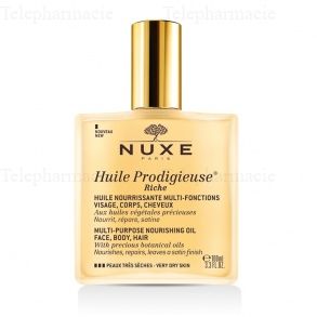 Huile prodigieuse riche visage corps et cheveux peaux tres sèches 100ml