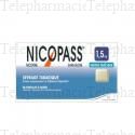 NICOPASS 1,5mg sans sucre menthe fraîcheur Boîte de 96 pastilles