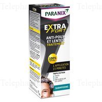 PARANIX Extrat fort Shampooing Anti poux et lentes Flacon 200ml + peigne