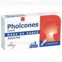 PHOLCONES Maux de gorge 8 suppositoires