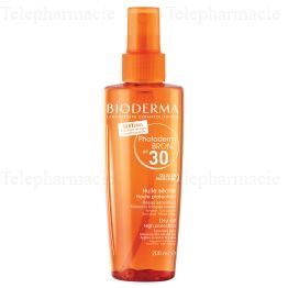 Photoderm bronz huile sèche haute protection peaux sensibles spf30 200ml