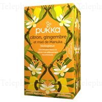 PUKKA Infusion Citron, Gingembre, Miel de Manuka x20