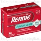 Rennie Sans sucre menthe verte 96 comprimés