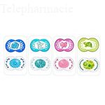 Sucette Anatomique Silicone 6 mois et + - Lot de 2 sucettes assorties - coloris aléatoires