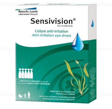 Sensivision au plantain Boîte de 10 récipients unidoses