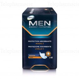 MEN DISCREET PROTECTION ABSORBANTE NIVEAU 3 SUPER x16
